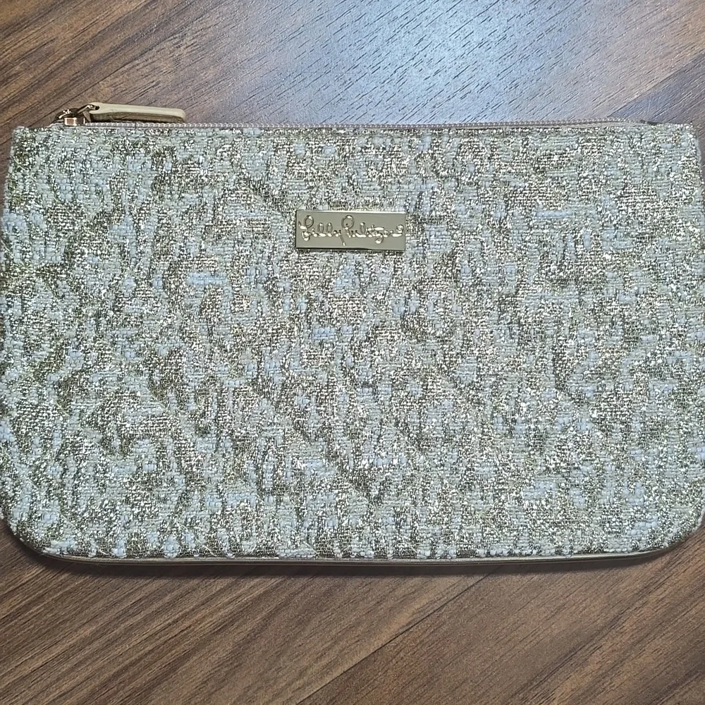 Lilly Pulitzer Metallic Quilted Make-up Pouch